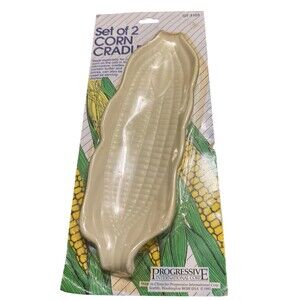 VTG 90s Progressive Set of 2 Corn Cradles NOS Microwave Corn on the Cob Trays